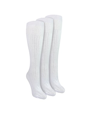 Damen 3er-Pack Kniestrümpfe aus 100% Baumwolle, weich und atmungsaktiv