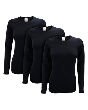 3er-Pack Damen Langarm-Thermoshirts für den Winter