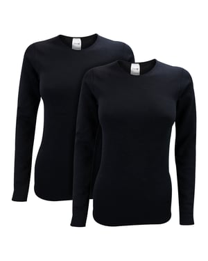 2er-Pack Damen Langarm-Thermooberteil für den Winter