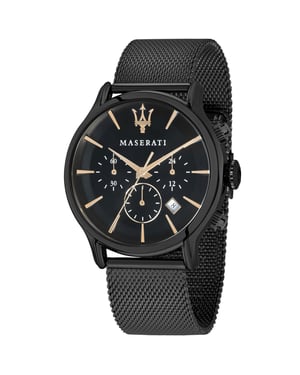 Maserati R8873618006 Epoca Herren-Chronograph mit schwarzem Zifferblatt