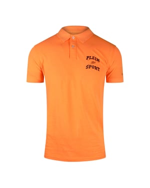 Plein Sport - Oranges Poloshirt Mit Auffälligem Logo