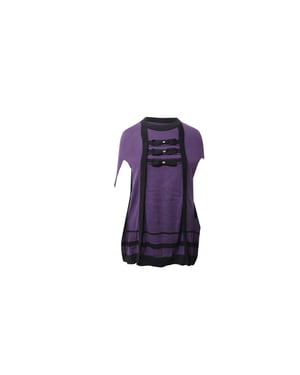 Temperley London Gestrickter Umhang aus lila Baumwolle