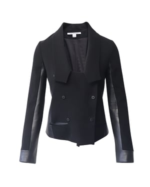 Diane Von Furstenberg Cropped Blazer in Schwarz Triacetat