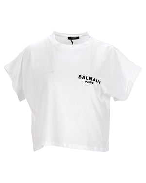 Balmain Crop-Top in Weiß