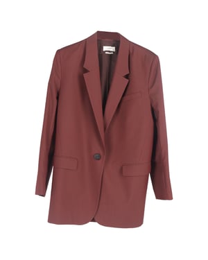 Isabel Marant Étoile Zweireiher-Blazer und Hose aus bordeauxroter Wolle