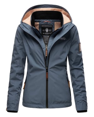Marikoo Damen Übergangsjacke Erdbeere mit Doppelkragen & Fleece-Innenfutter