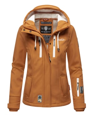Marikoo Damen Softshelljacke – Kleine Zicke, warm mit Kapuze & Fleecefutter