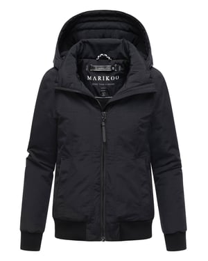Marikoo Damen Winterjacke Mooni 16 im sportlichen Bomber-Stil mit Kapuze