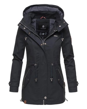Marikoo leichte Damen Übergangsjacke mit abnehmbarer Kapuze