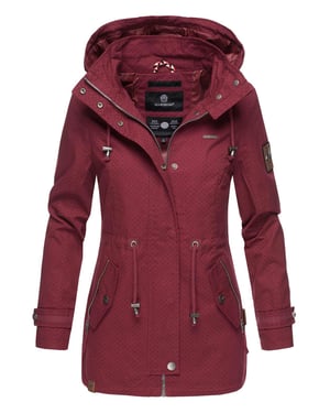 Marikoo leichte Damen Übergangsjacke mit abnehmbarer Kapuze