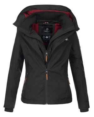 Marikoo Damen Übergangsjacke Erdbeere mit Doppelkragen & Fleece-Innenfutter