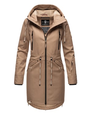 Marikoo Damen Softshelljacke – Racquellee mit Kapuze & Fleecefutter