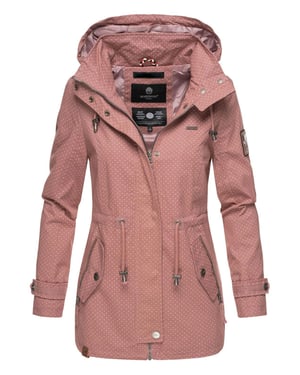 Marikoo leichte Damen Übergangsjacke mit abnehmbarer Kapuze