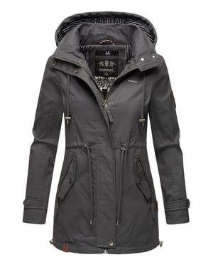 Marikoo leichte Damen Übergangsjacke mit abnehmbarer Kapuze