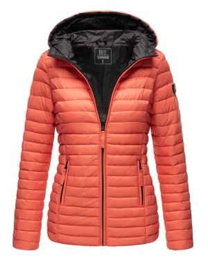 Marikoo Damen Steppjacke – Asraa, leicht mit Kapuze & Kontrastfutter