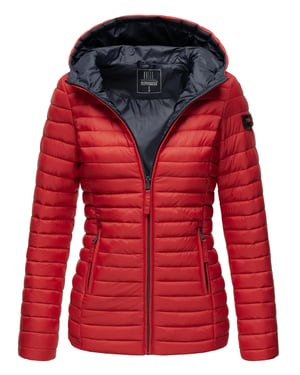 Marikoo Damen Steppjacke – Asraa, leicht mit Kapuze & Kontrastfutter