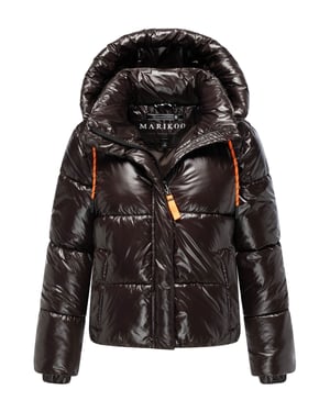 Marikoo Damen Winter Steppjacke Skyraa mit Kapuze & glänzendem Design