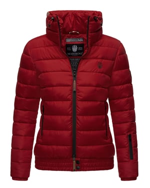 Marikoo Damen Steppjacke Poisen mit hohem Kragen & Teddyfleece-Taschen