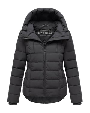 Marikoo Damen Steppjacke Tayenaa mit Kapuze & warmem Fleecefutter