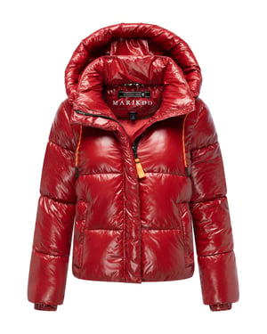 Marikoo Damen Winter Steppjacke Skyraa mit Kapuze & glänzendem Design
