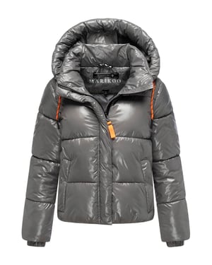 Marikoo Damen Winter Steppjacke Skyraa mit Kapuze & glänzendem Design