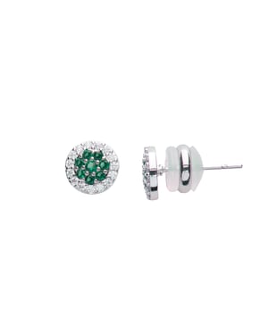 U.S. Polo Assn Jewellery Celine Rhodium-Ohrringe - Grün