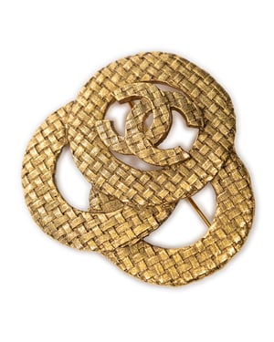 CC Woven Brooch Brosche