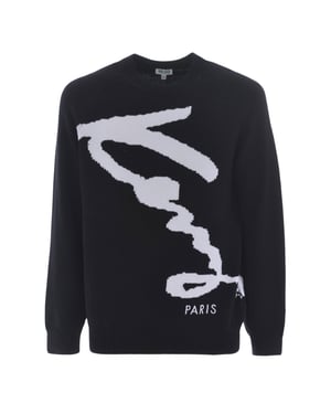 Kenzo Signature Strickpullover - Schwarz