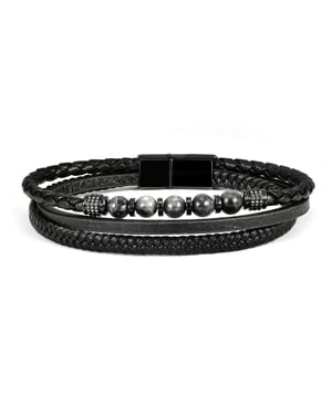 US Polo Assn Jewellery Brandon Schwarzes Armband