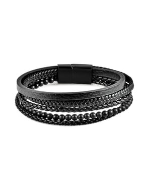 US Polo Assn Jewellery Brandon Schwarzes Armband