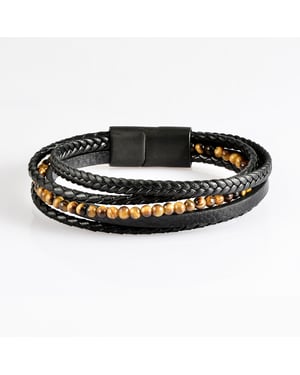 US Polo Assn Jewellery Brandon Schwarzes Armband