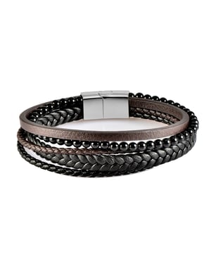 US Polo Assn Jewellery Brandon Schwarzes Armband