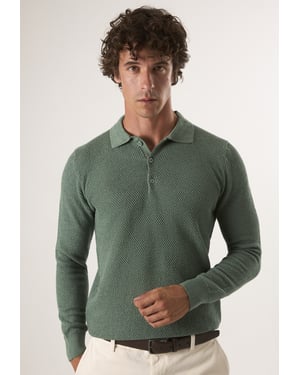 Pullover Pullover Mit Polo-Kragen Und Knöpfen