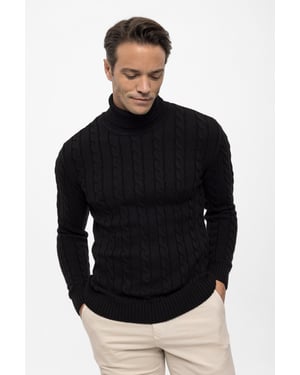 Pullover Rollkragenpullover Aus Kabelstrick