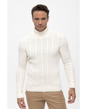 Pullover Rollkragenpullover Aus Kabelstrick