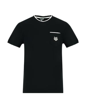 Schwarzes T-shirt Mit Kenzo-logo Auf Der Tasche