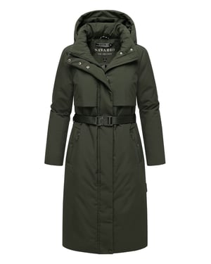 Navahoo Damen Winterparka WALDBUMMLER – wetterfest & stilvoll mit Taillengürtel