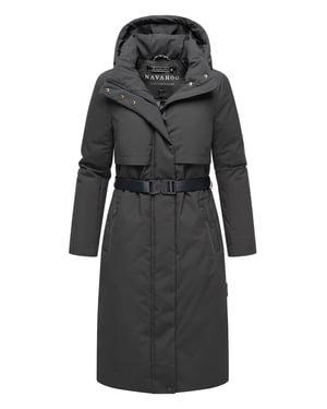 Navahoo Damen Winterparka WALDBUMMLER – wetterfest & stilvoll mit Taillengürtel