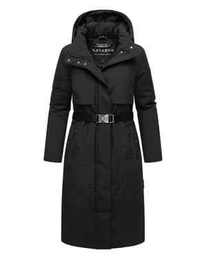 Navahoo Damen Winterparka WALDBUMMLER – wetterfest & stilvoll mit Taillengürtel