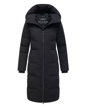 Navahoo Damen Winter Steppmantel SCHOKOKUSS – elegant, warm & funktional