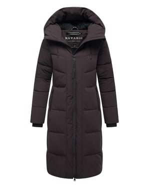 Navahoo Damen Winter Steppmantel SCHOKOKUSS – elegant, warm & funktional