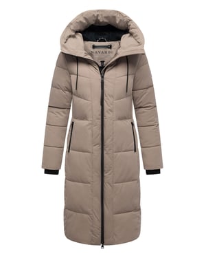 Navahoo Damen Winter Steppmantel SCHOKOKUSS – elegant, warm & funktional