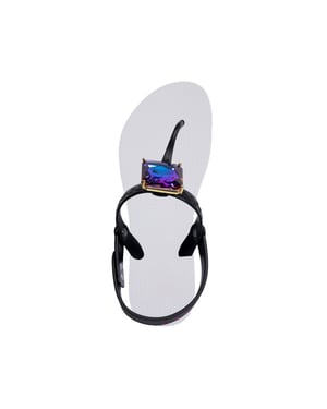Selena Diamond Blue Flip Flop weiß