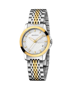 Gucci G-Timeless YA126511 Zweifarbige Damenuhr - Elegant und vielseitig