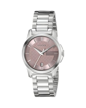 Gucci G-Timeless Rosa Zifferblatt Damenuhr - Modell YA126524