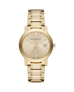 Burberry BU9033 The City Unisex-Uhr, Swiss Made - Gold
