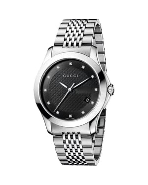 Gucci YA126405 G-Timeless Herrenuhr mit schwarzem Zifferblatt