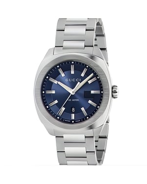 Gucci YA142303 Herren Quarzuhr mit blauem Zifferblatt