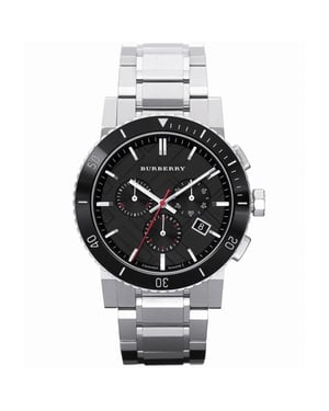 Burberry BU9380 Herrenuhr 42mm Silber Chronograph