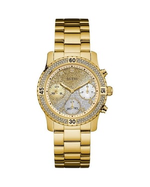 Guess W0774L5 Confetti Damen stilvolle Uhr in Gold